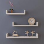 3 étagères murales mdf blanc trio – Image 2