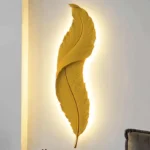 Applique Murale Plume 62cm doré sanilum – Image 4