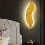 Applique Murale Plume 62cm doré sanilum – Image 7