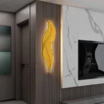 Applique Murale Plume 62cm doré sanilum – Image 8