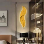 Applique Murale Plume 62cm doré sanilum – Image 10