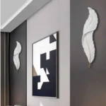 Applique Murale Plume 62cm blanc sanilum – Image 3