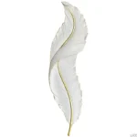 Applique Murale Plume 62cm blanc sanilum – Image 2