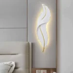 Applique Murale Plume 62cm blanc sanilum