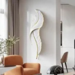 Applique Murale Plume 62cm blanc sanilum – Image 5