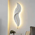Applique Murale Plume 62cm blanc sanilum – Image 6