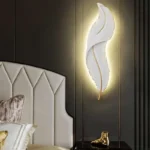 Applique Murale Plume 62cm blanc sanilum – Image 7