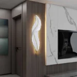 Applique Murale Plume 62cm blanc sanilum – Image 9