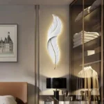 Applique Murale Plume 62cm blanc sanilum – Image 11