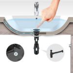 Bonde Poussoir Lavabo Noir Podium clic clac – Image 4