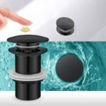 Bonde Poussoir Lavabo Noir Podium clic clac