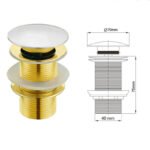 Bonde Poussoir Lavabo chrome Podium clic clac – Image 4