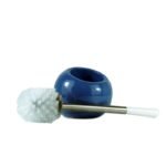 Brosse WC Inox avec support en céramique Bowl Bleu – Image 3