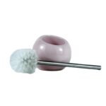 Brosse WC Inox avec support en céramique Bowl Pink – Image 3