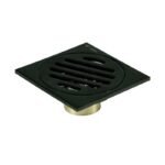 Caniveau évacuation anti-odeur 10x10 Carré noir mat loki