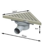 Caniveau pour douche triangulaire chrome silver – Image 3