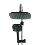 Colonne de douche avec Porte-Savon Noir – Image 2