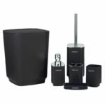 Ensemble 6 Accessoires Salle de Bain PVC Sanilum Noir