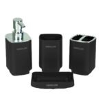 Ensemble 6 Accessoires Salle de Bain PVC Sanilum Noir – Image 6