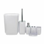 Ensemble 6 Accessoires Salle de Bain PVC Sanilum Blanc – Image 2
