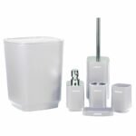 Ensemble 6 Accessoires Salle de Bain PVC Sanilum Blanc
