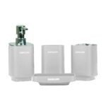 Ensemble 6 Accessoires Salle de Bain PVC Sanilum Blanc – Image 6