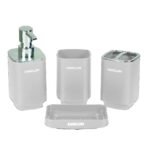 Ensemble 6 Accessoires Salle de Bain PVC Sanilum Blanc – Image 8