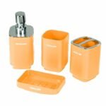 Ensemble 6 Accessoires Salle de Bain PVC Sanilum Orange – Image 5