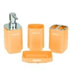 Ensemble 6 Accessoires Salle de Bain PVC Sanilum Orange – Image 4