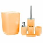 Ensemble 6 Accessoires Salle de Bain PVC Sanilum Orange