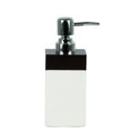 Ensemble Distributeur Savon avec Brosse WC Beige en Céramique – Image 5