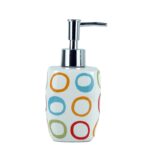 Ensemble distributeur savon 3 Pièces D'accessoires de Salle de Bain Orné en Céramique – Image 2