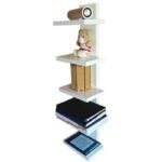 Étagère murale blanc 80 cm avec 5 niveaux tol