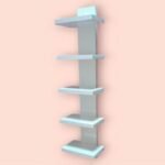 Étagère murale blanc 80 cm avec 5 niveaux tol – Image 4