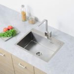 Evier de Cuisine Brila Chromé en Inox 50x40cm