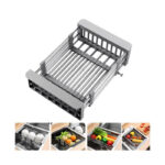 Evier de Cuisine Sanilum Zaga Satiné à Double Cuve 82x45cm – Image 5