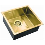 Evier de Cuisine Wissa Doré en Inox 55x45cm – Image 6