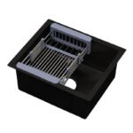 Evier de Cuisine Wissa Noir en Inox 55x45cm – Image 6