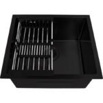 Evier de Cuisine Wissa Noir en Inox 55x45cm – Image 7