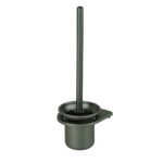 Ferri Vini Brosse WC en Aluminium et Porte-Brosse Gris