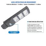 Lampadaire Solaire LED avec Capteur de Mouvement 60W Alma – Image 2