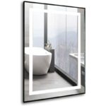 Meuble Salle de Bain noir avec Lavabo et Miroir à led – Image 7
