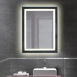Meuble Salle de Bain noir avec Lavabo et Miroir à led – Image 9