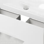 Meuble Salle de Bain blanc Élégant avec Lavabo et Miroir – Image 13