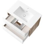 Meuble Salle de Bain blanc Élégant avec Lavabo et Miroir – Image 7