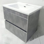 Meuble salle de bain Sedef en PVC avec Lavabo intégré – Image 3