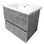 Meuble salle de bain Sedef en PVC avec Lavabo intégré