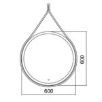 Miroir Rond 60cm cuivre avec Ceinture cuivre SANILUM – Image 6