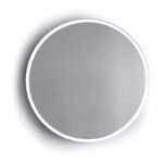 Miroir Rond Résine Blanche 50 cm Épure et Élégance – Image 6