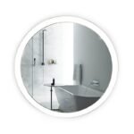Miroir Rond Résine Blanche 50 cm Épure et Élégance – Image 4